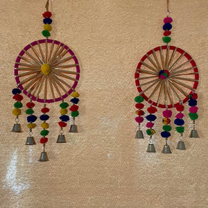 Handmade beautiful Colourful Ring Hanging Set of 2