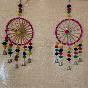 Handmade beautiful Colourful Ring Hanging Set of 2
