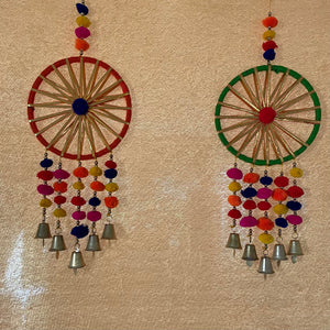 Handmade beautiful Colourful Ring Hanging Set of 2