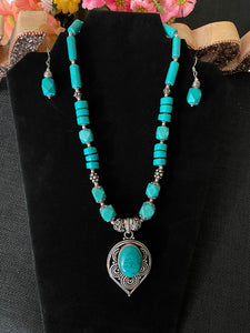 Beads Necklace with Earrings