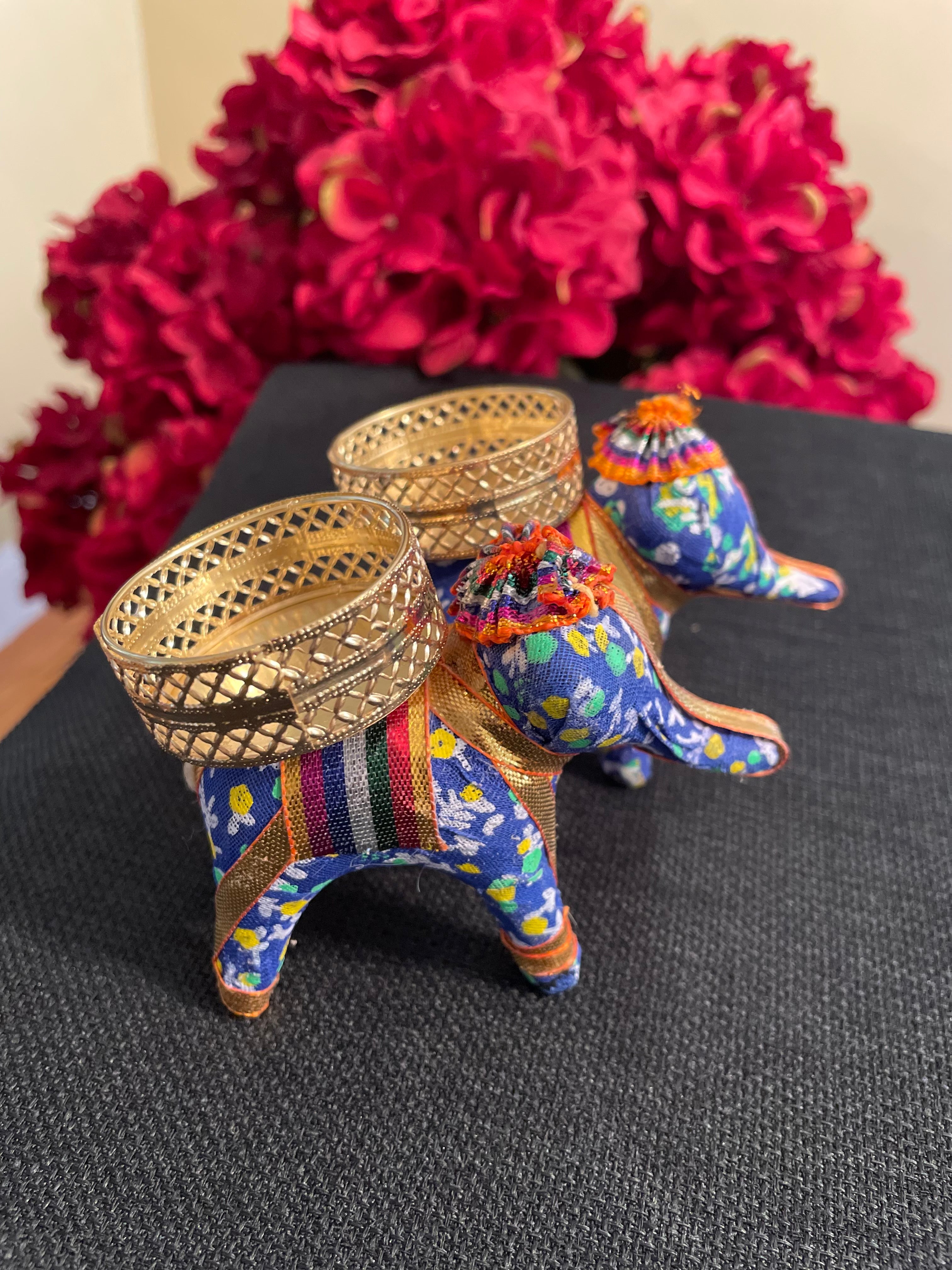 Elephant LED Candle Holder  Set of 2