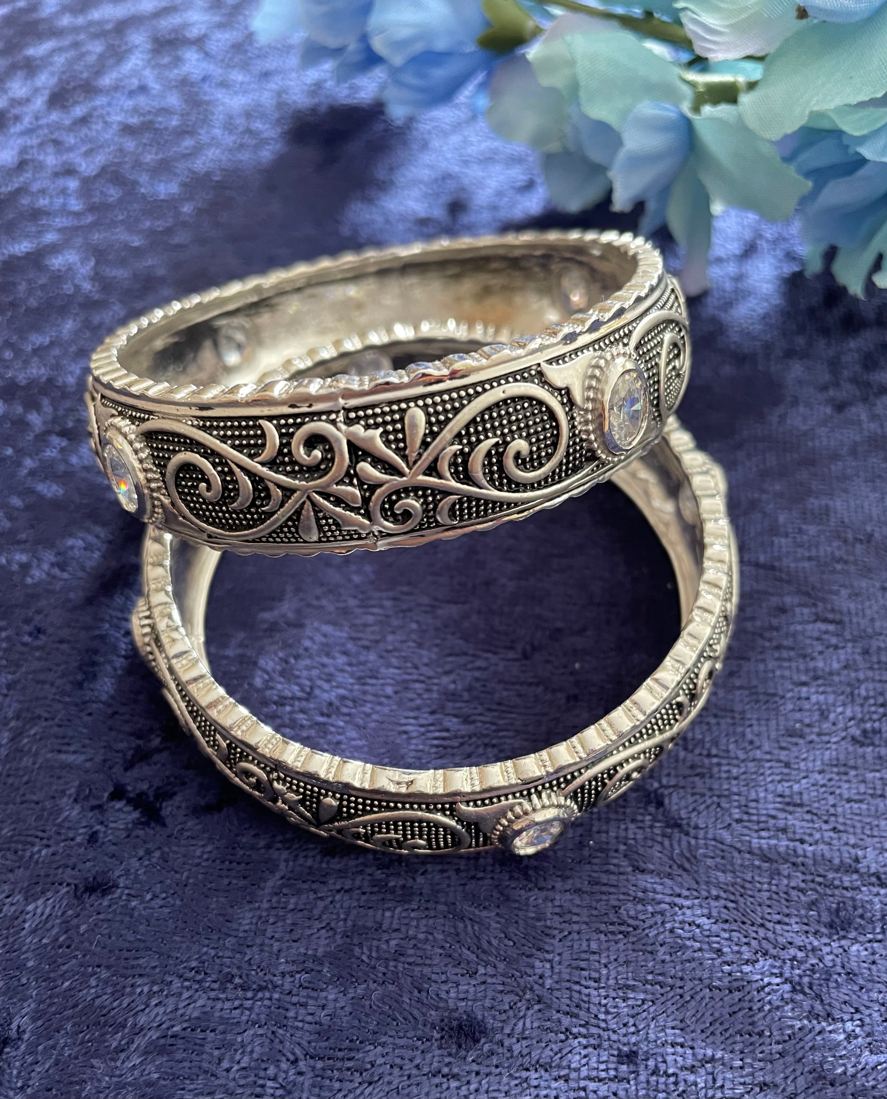 Oxidized Kada Set of 2